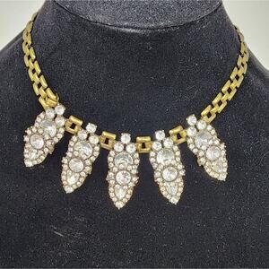 Vintage‎ Crystal Elixir Sparkling Necklace Phantom Jewels Statement Necklace